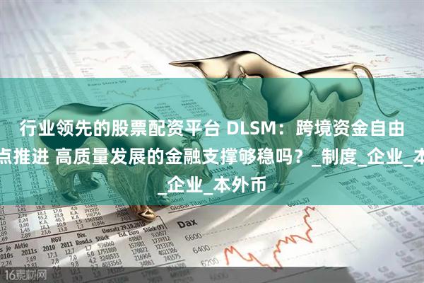 行业领先的股票配资平台 DLSM：跨境资金自由化试点推进 高质量发展的金融支撑够稳吗？_制度_企业_本外币